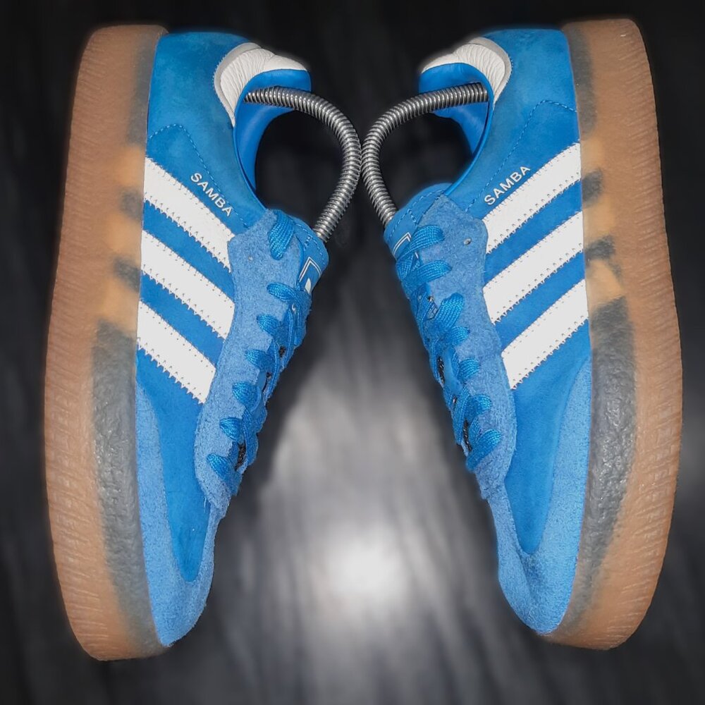 Adidas Womens Samba Sambae JI2743 Blue White Gum Casual Sneakers Size 8.5 - Picture 13 of 16